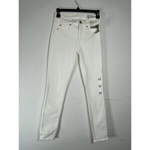 Gap Jeans Womens 24 White True Skinny Mid Rise High Stretch Denim Pants